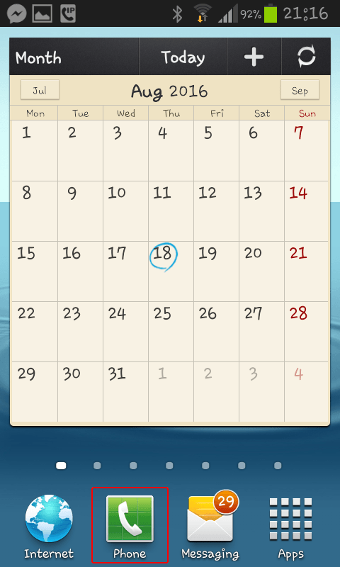 android home screen