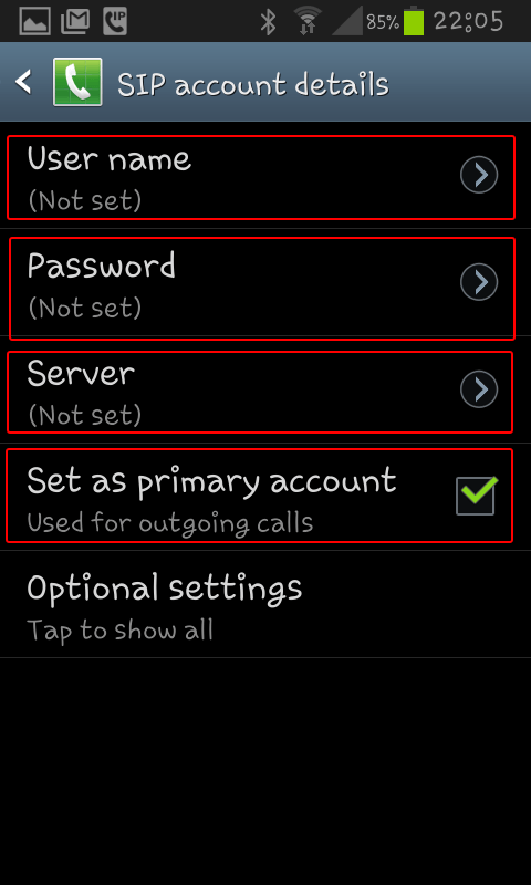 input yuboto voip account details